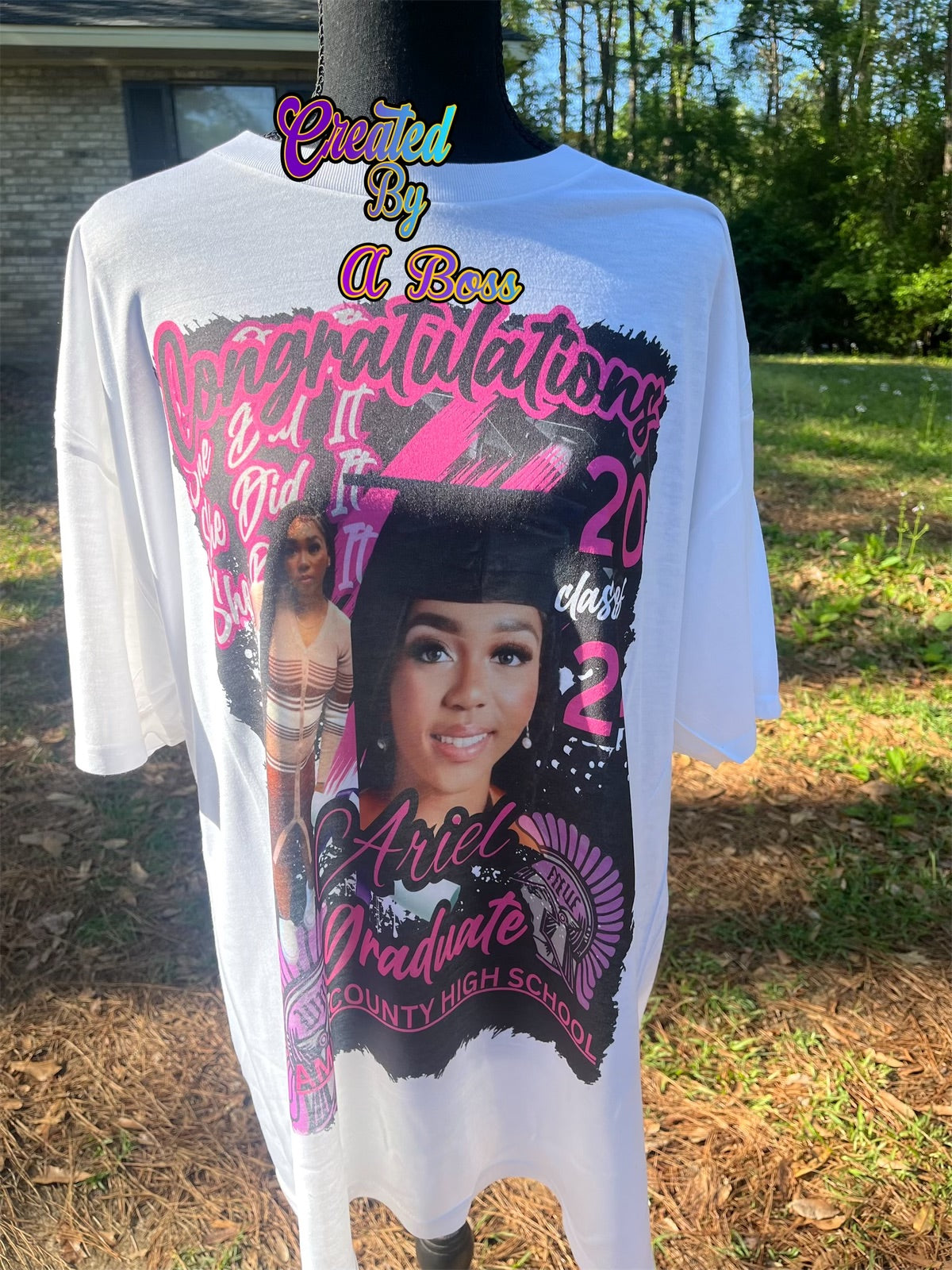 Custom Grad shirt (full front or center designs