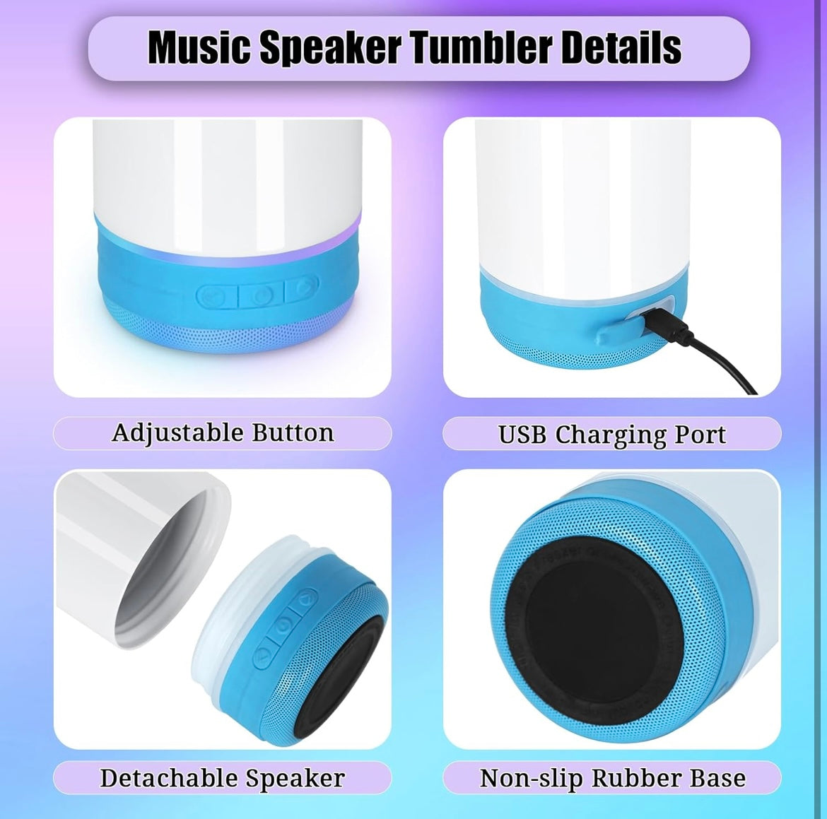Music speaker tumbler