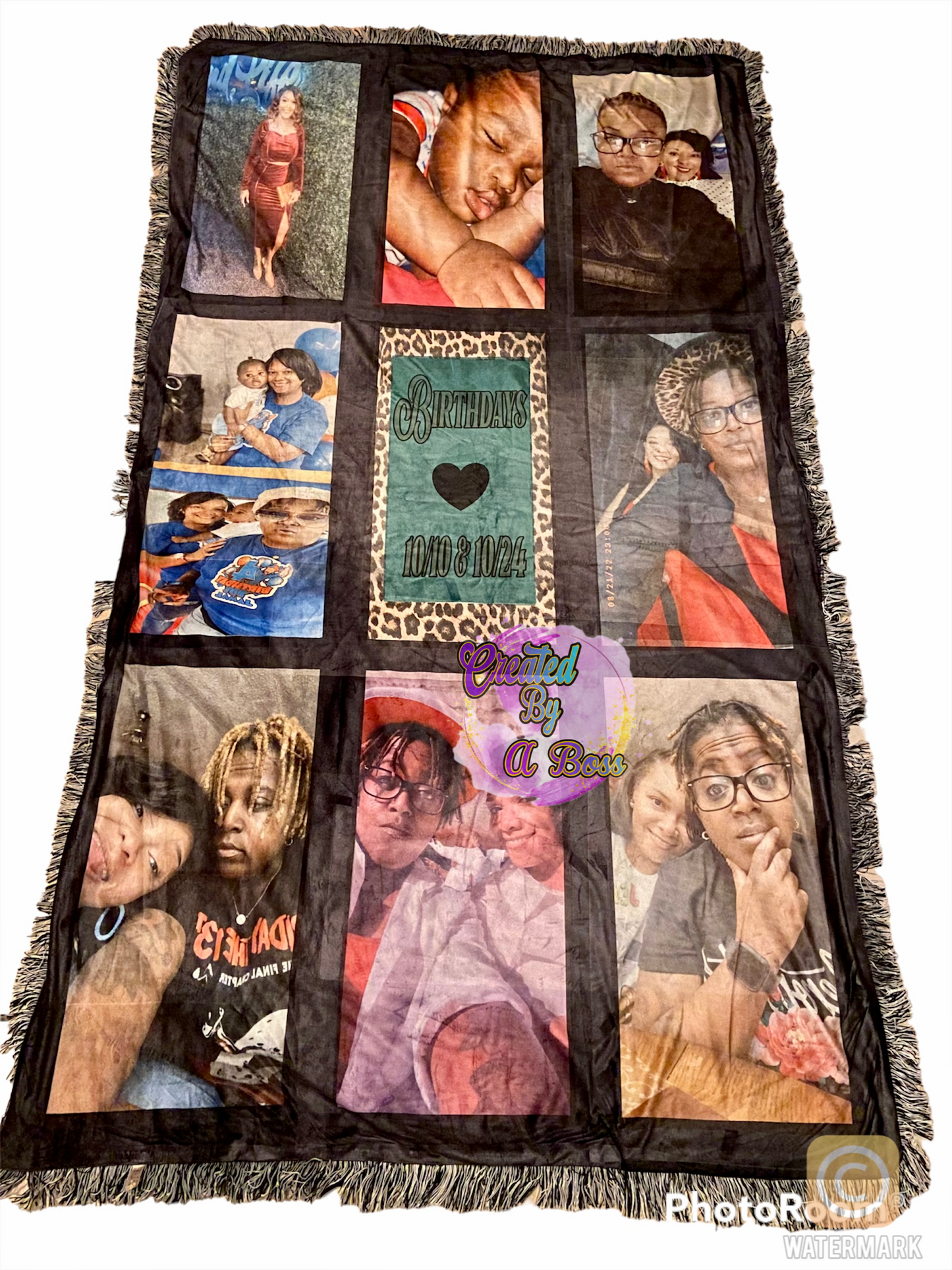 Custom photo blanket
