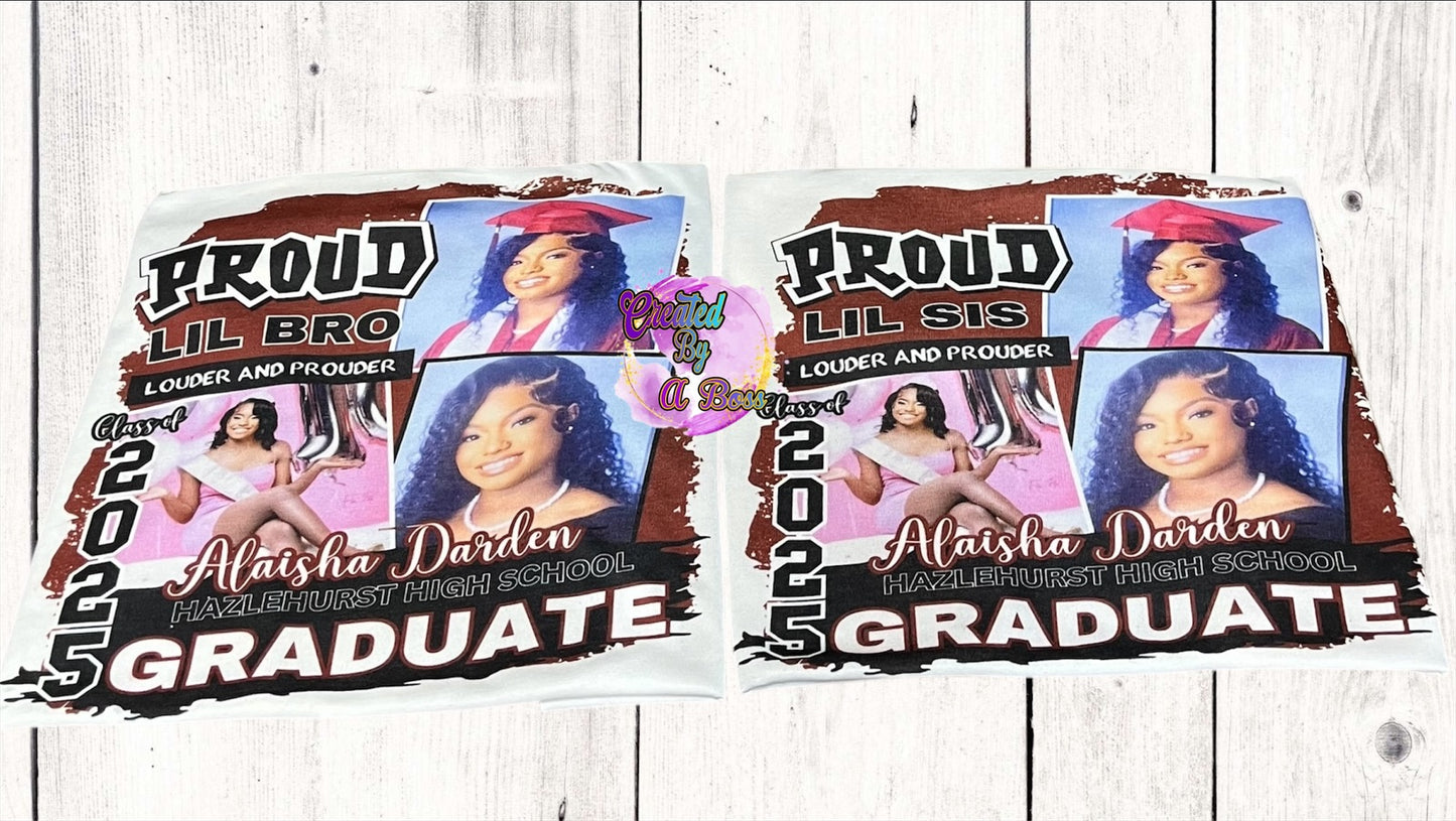 Custom Grad shirt (full front or center designs