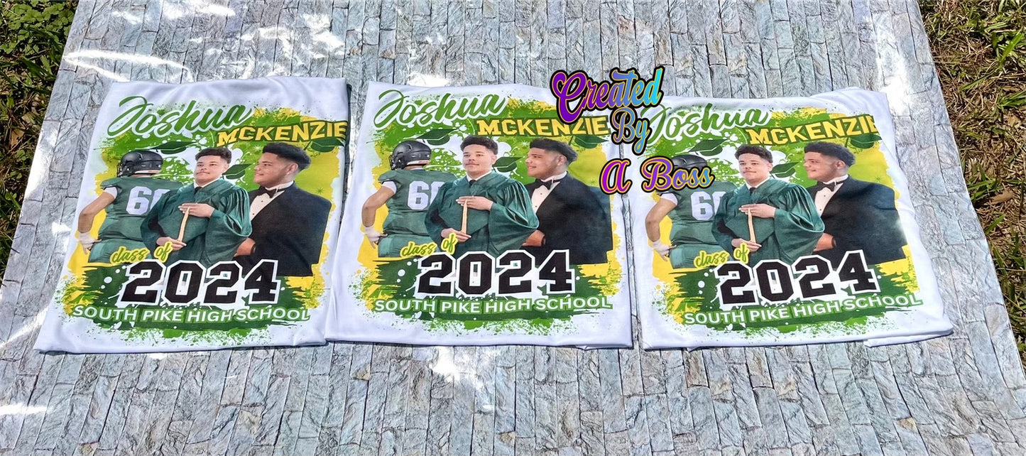 Custom Grad shirt (full front or center designs