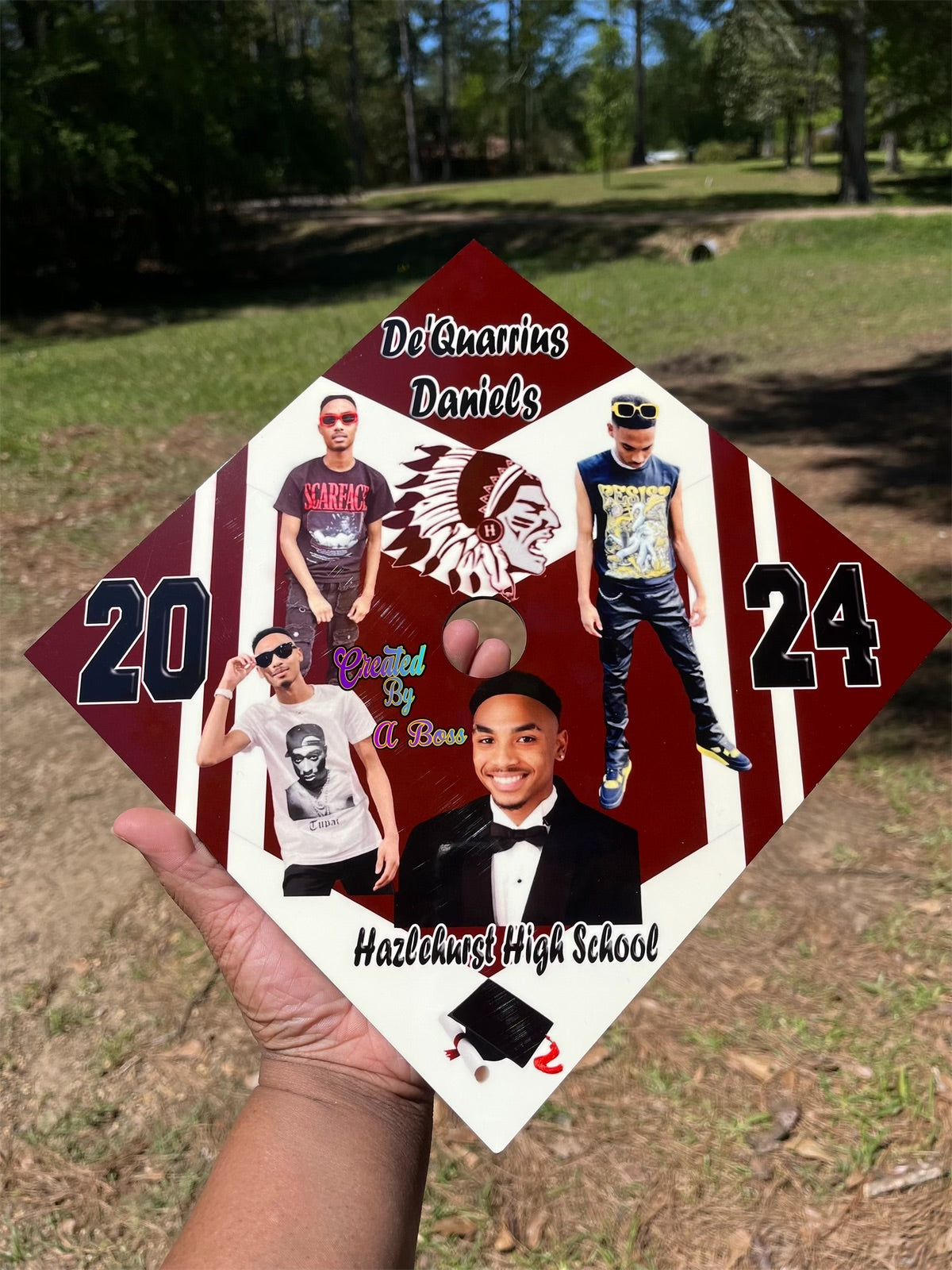 Sublimation 3D Grad Hat Topper