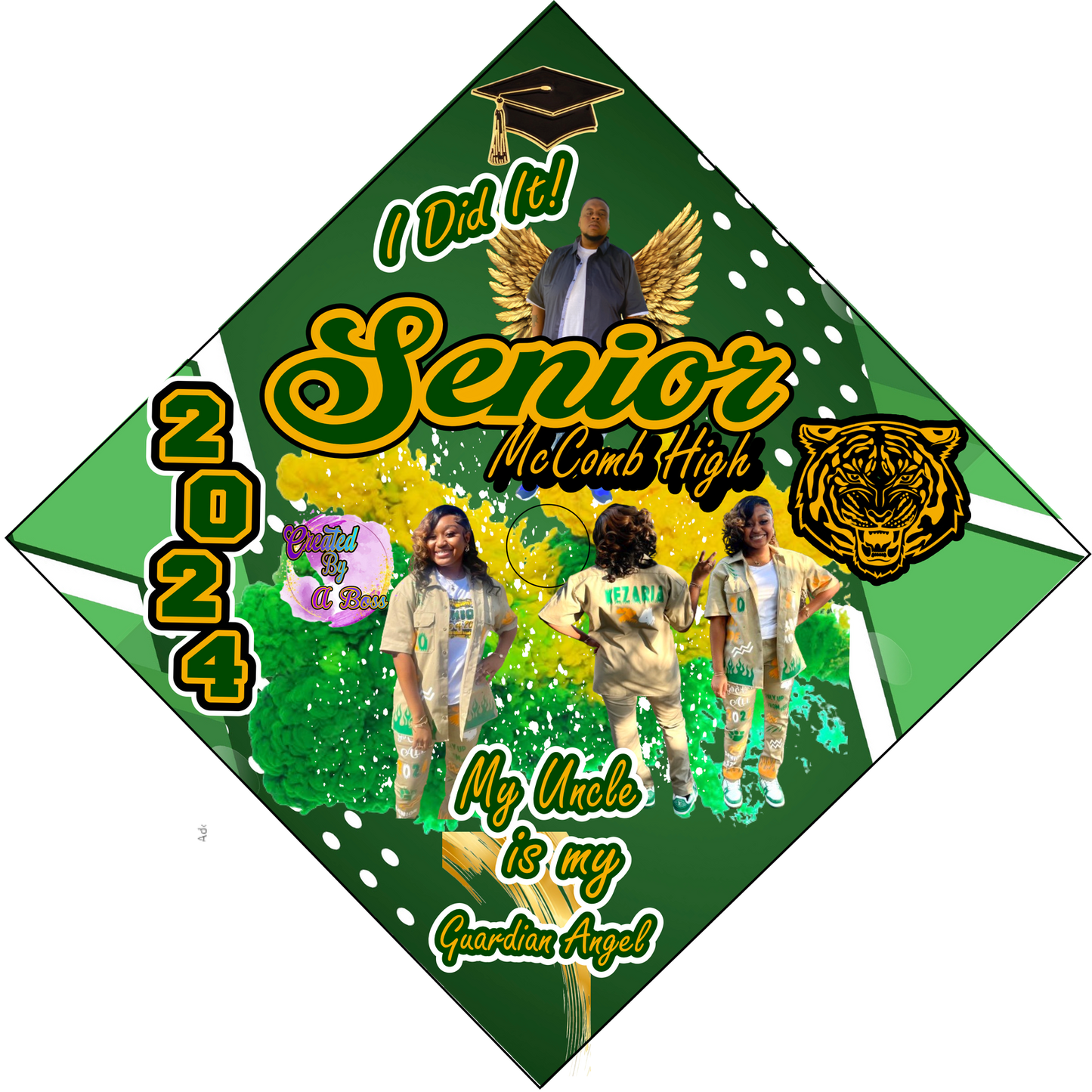 Sublimation 3D Grad Hat Topper