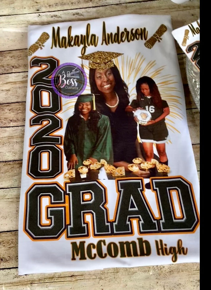 Custom Grad shirt (full front or center designs