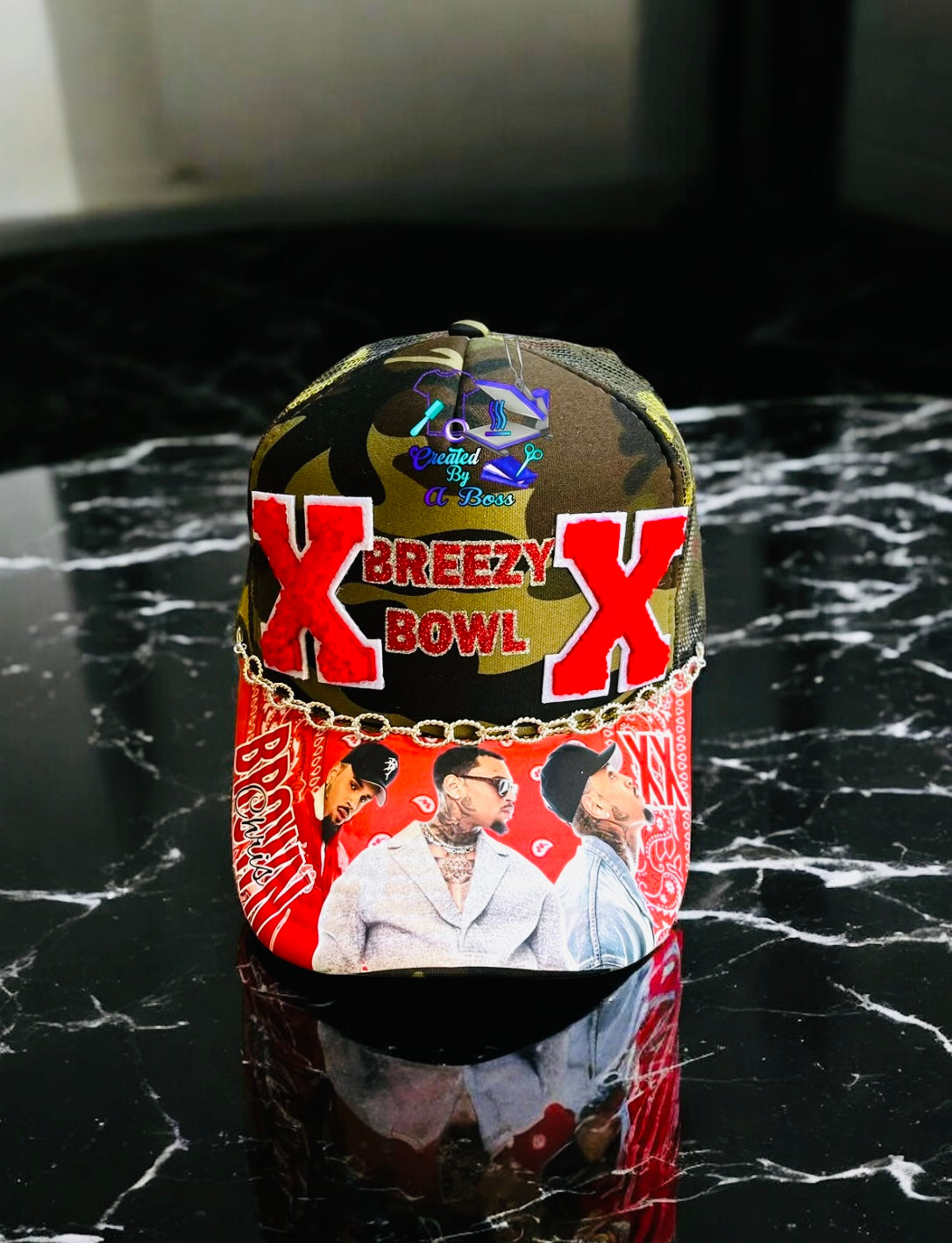 Chris Brown trucker hat