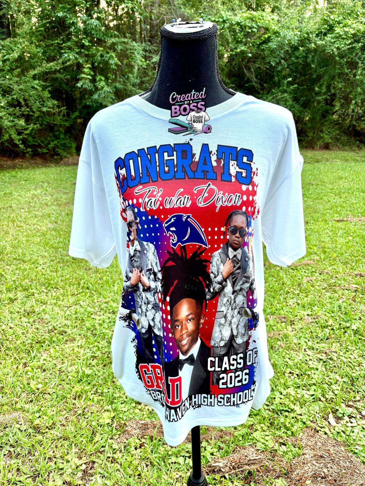 Custom Grad shirt (full front designs)
