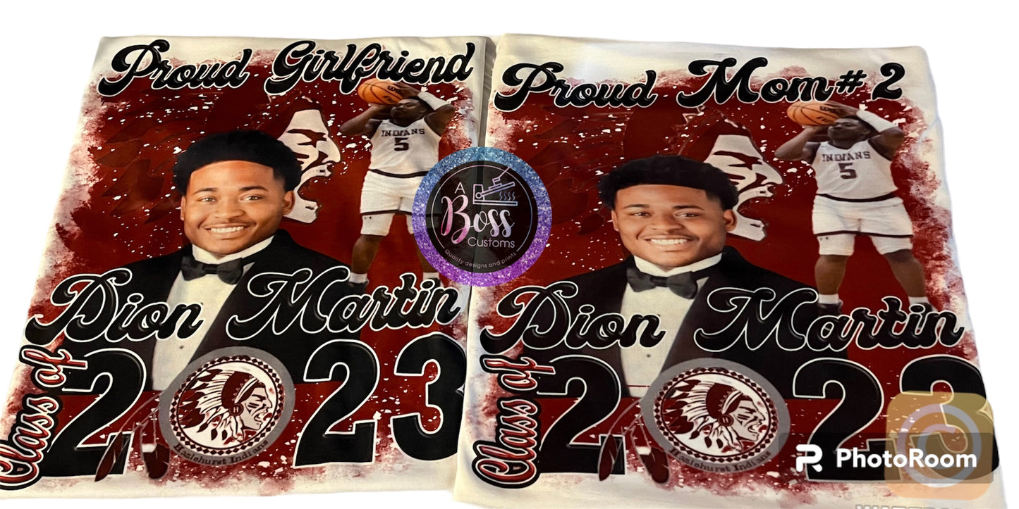 Custom Grad shirt (full front or center designs