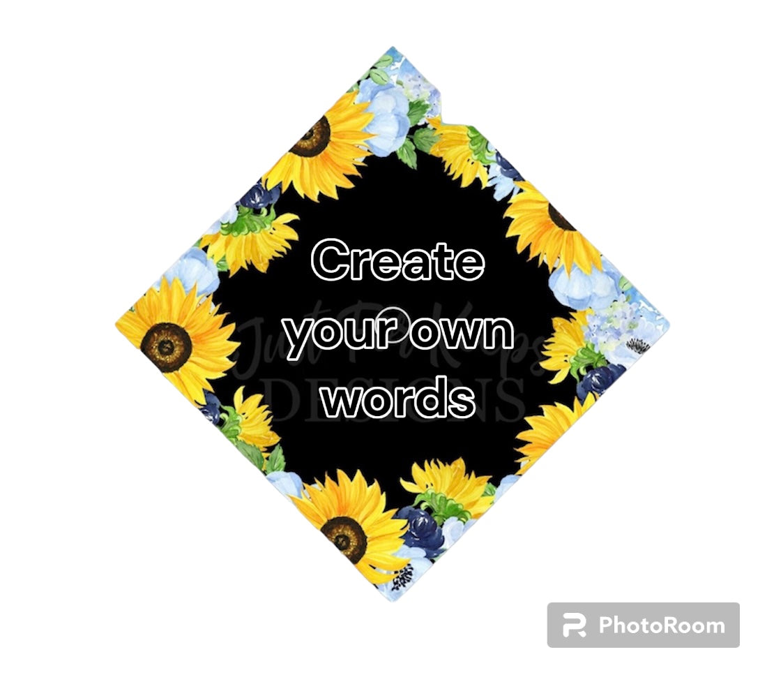 Sublimation 3D Grad Hat Topper