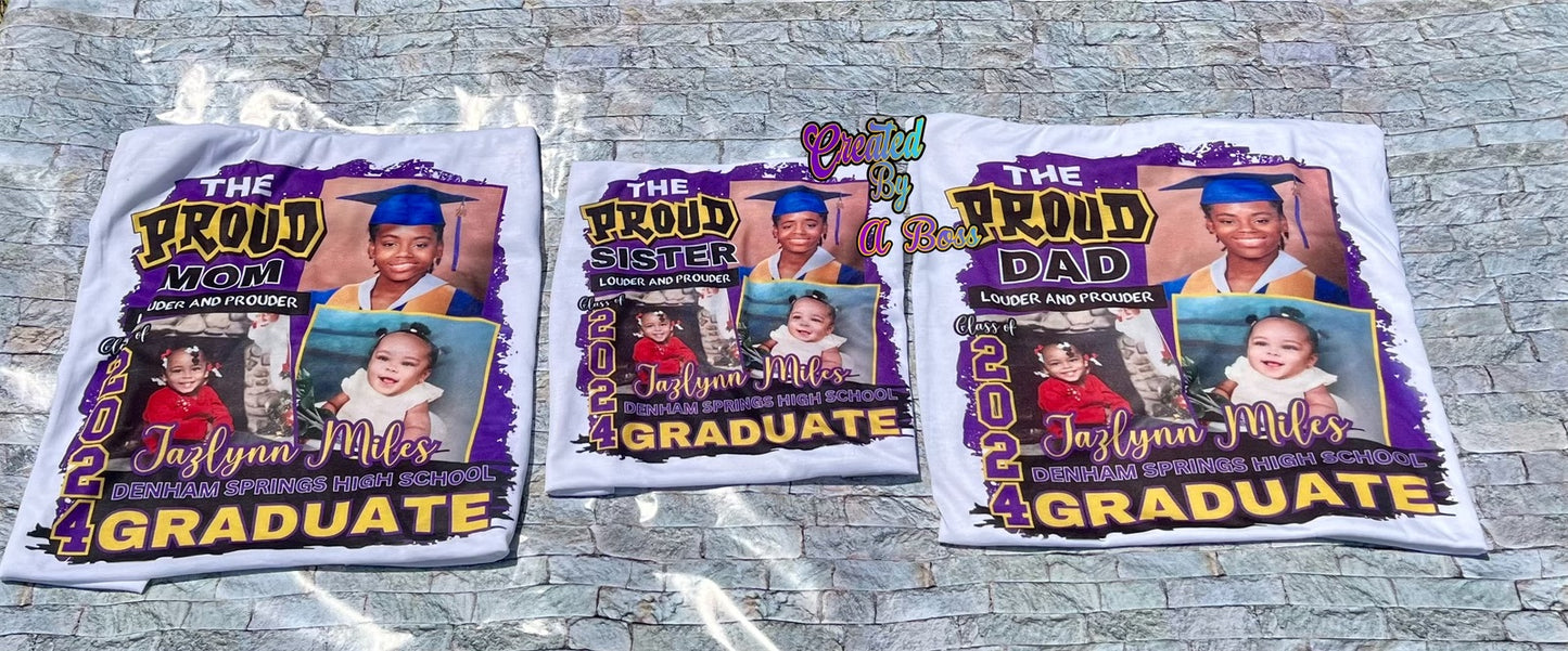 Custom Grad shirt (full front or center designs