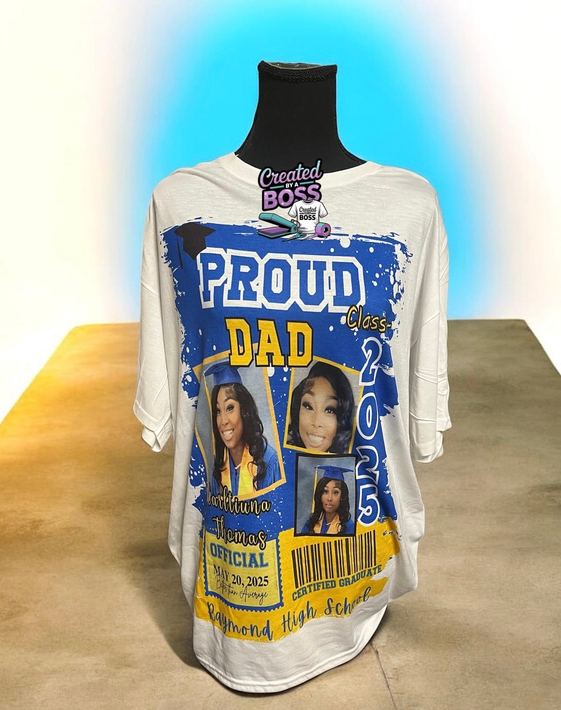 Custom Grad shirt (full front designs)