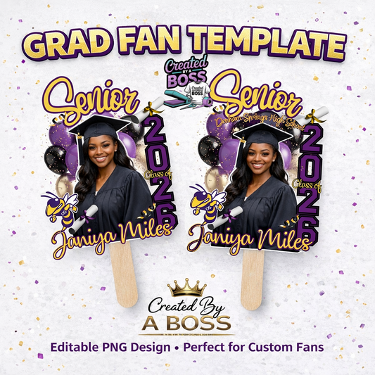 Grad fans (photo paper)