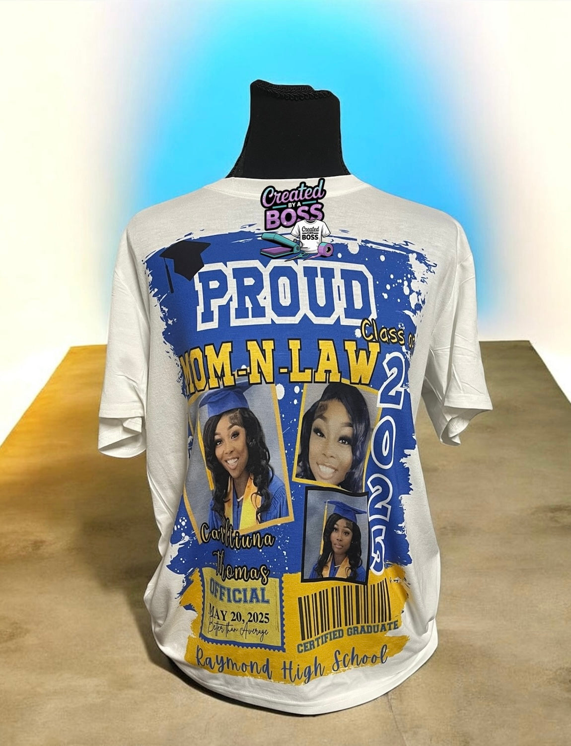 Custom Grad shirt (full front designs)