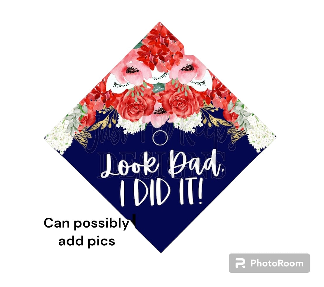 Sublimation 3D Grad Hat Topper