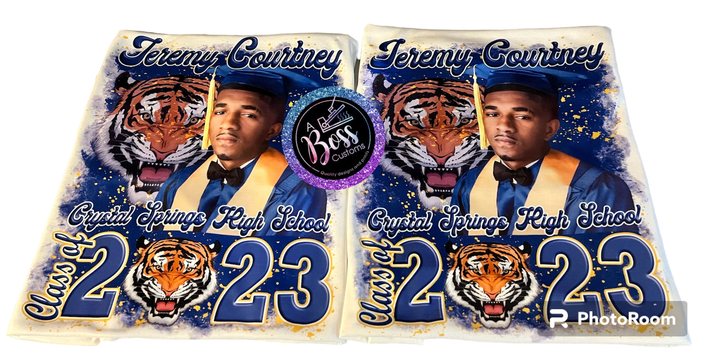 Custom Grad shirt (full front or center designs