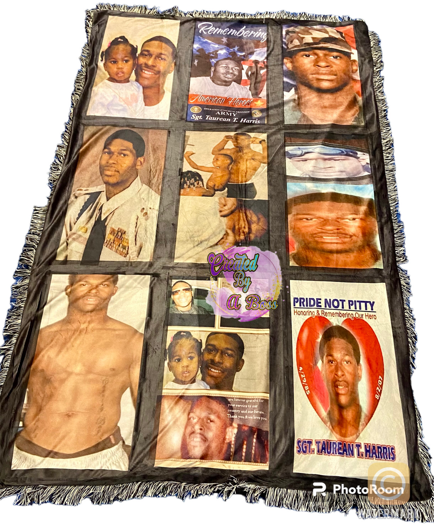 Custom photo blanket