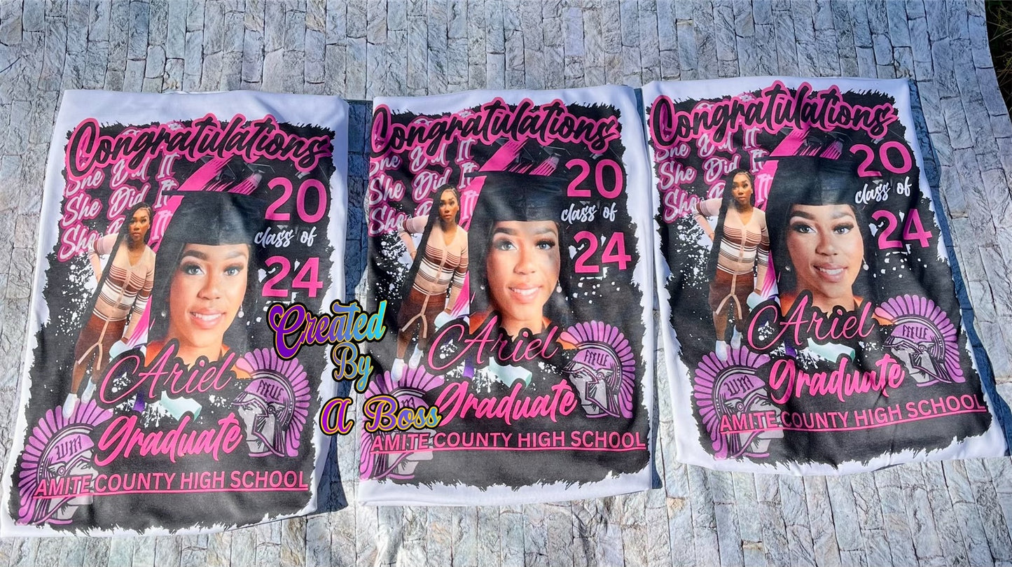 Custom Grad shirt (full front or center designs