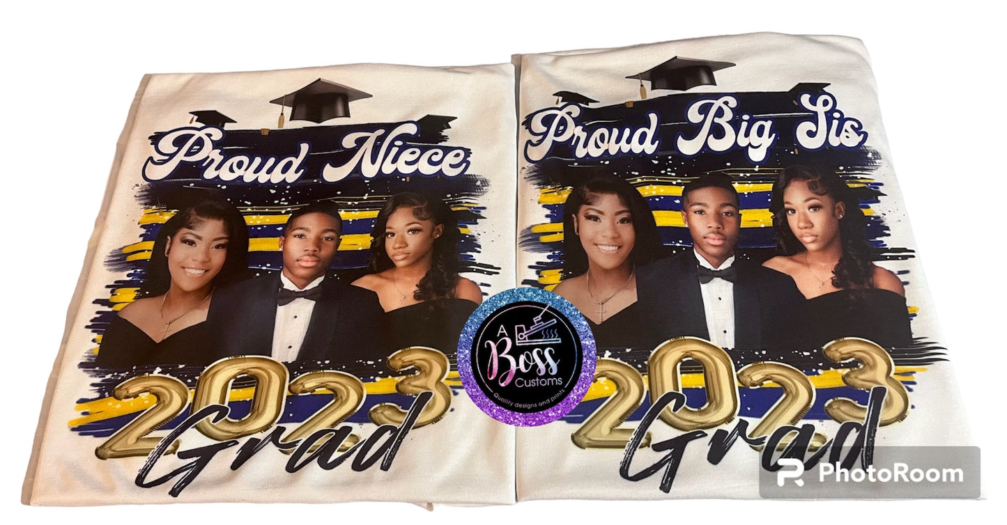 Custom Grad shirt (full front or center designs