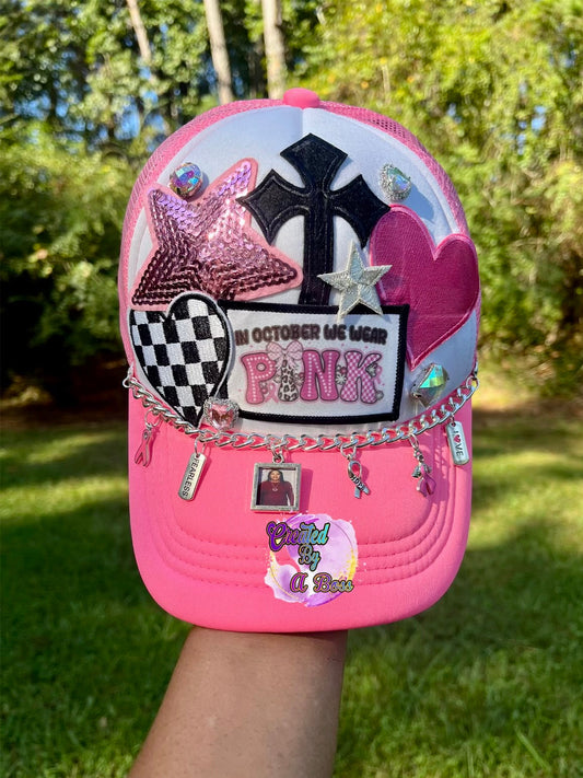 Breast cancer trucker hat