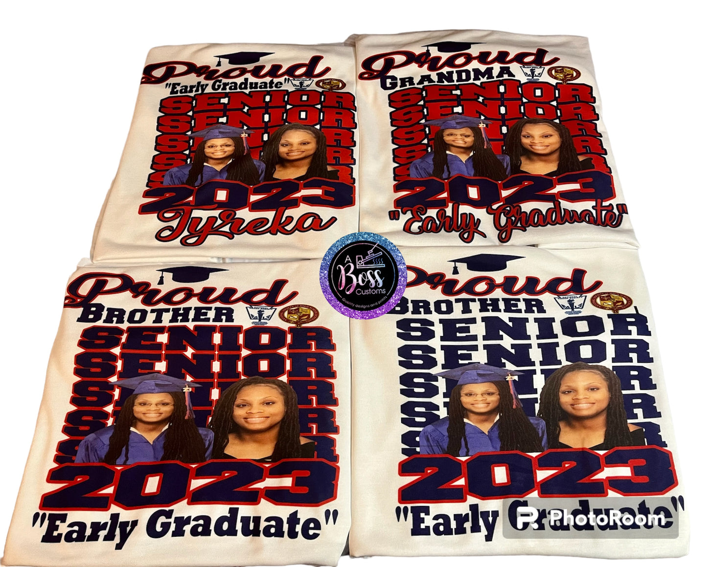 Custom Grad shirt (full front or center designs