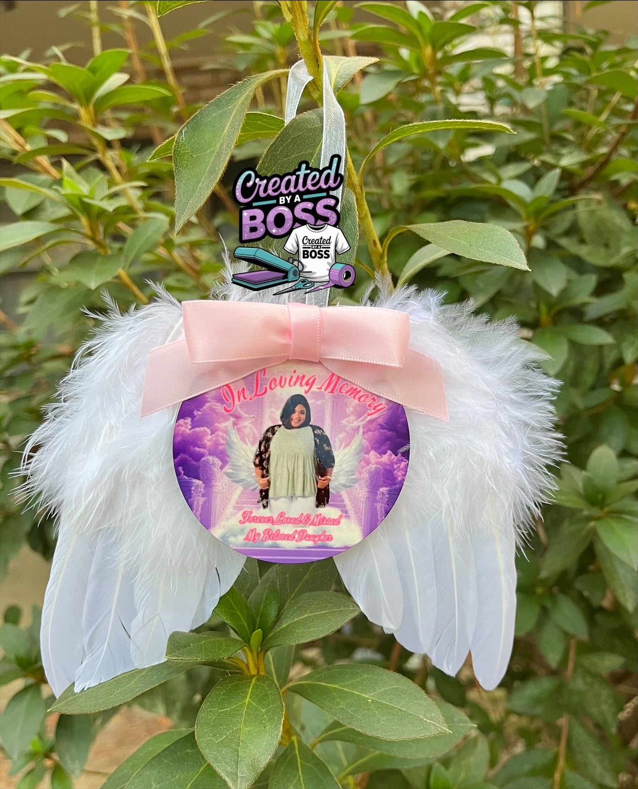 Angel wing ornament