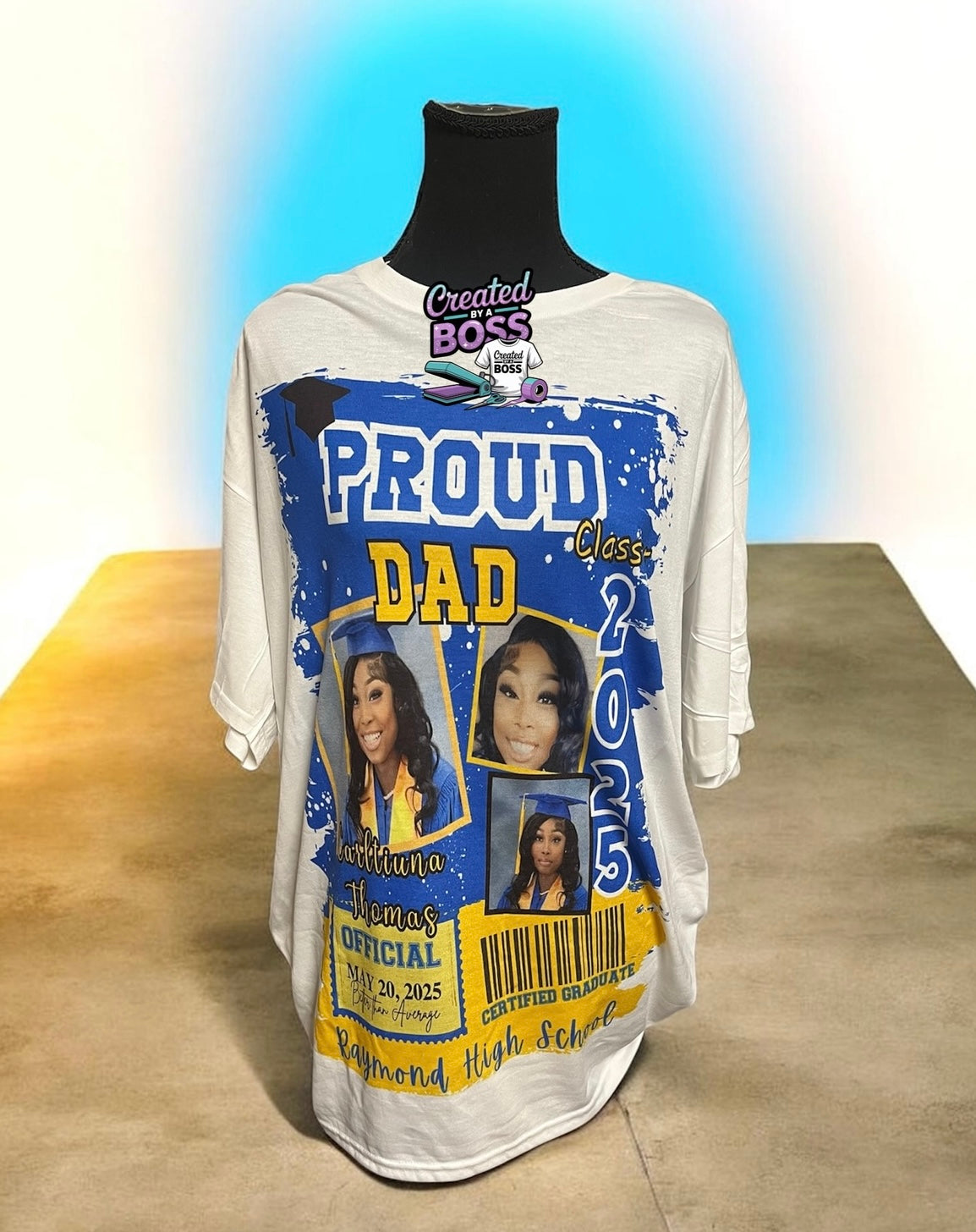 Custom Grad shirt (full front designs)