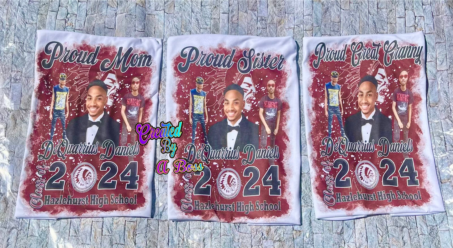 Custom Grad shirt (full front or center designs