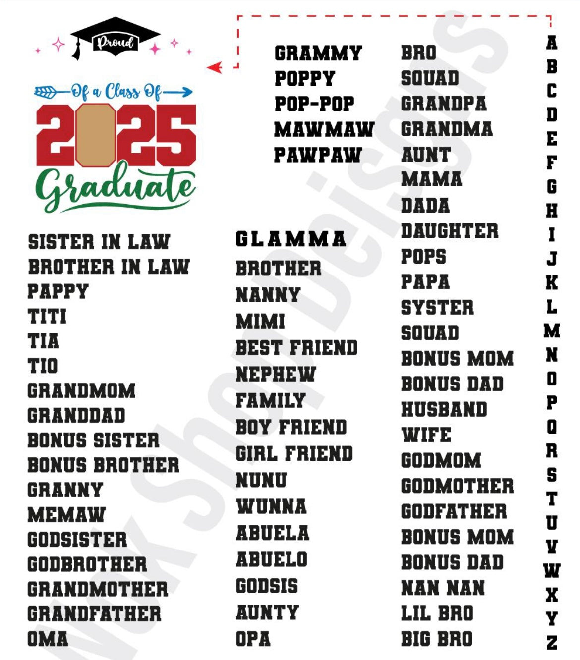 Family Grad shirt vinyl