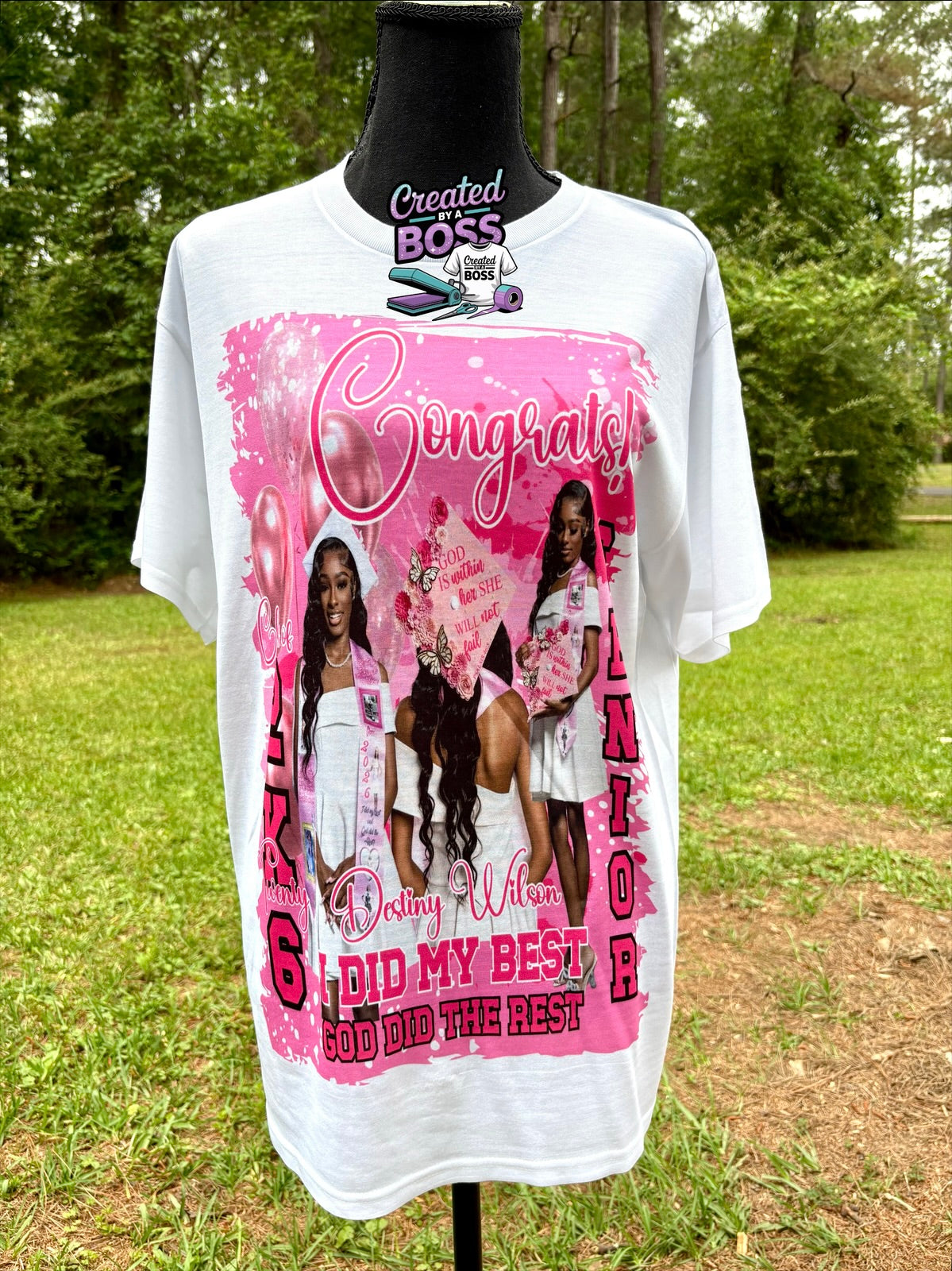 Custom Grad shirt (full front designs)