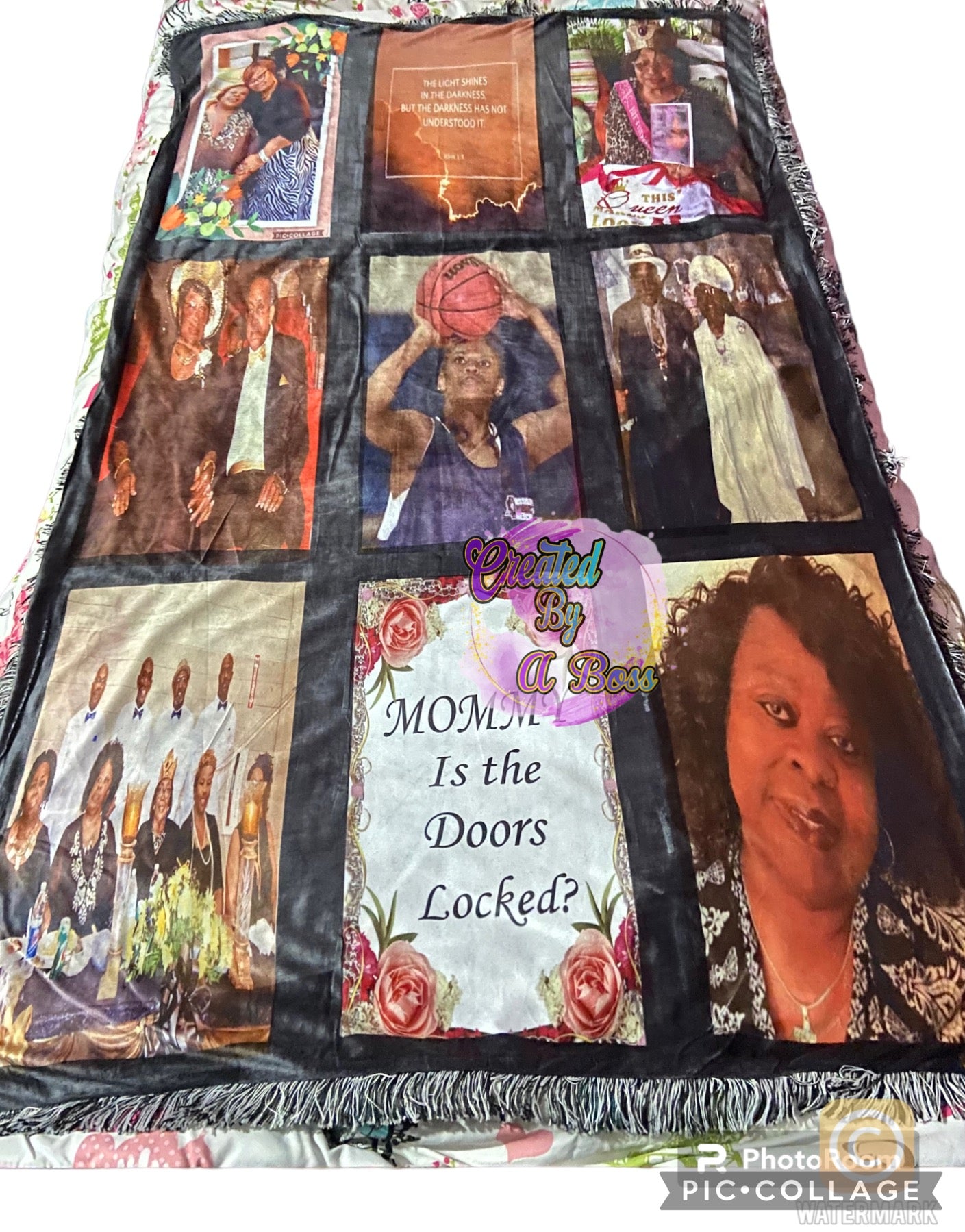 Custom photo blanket