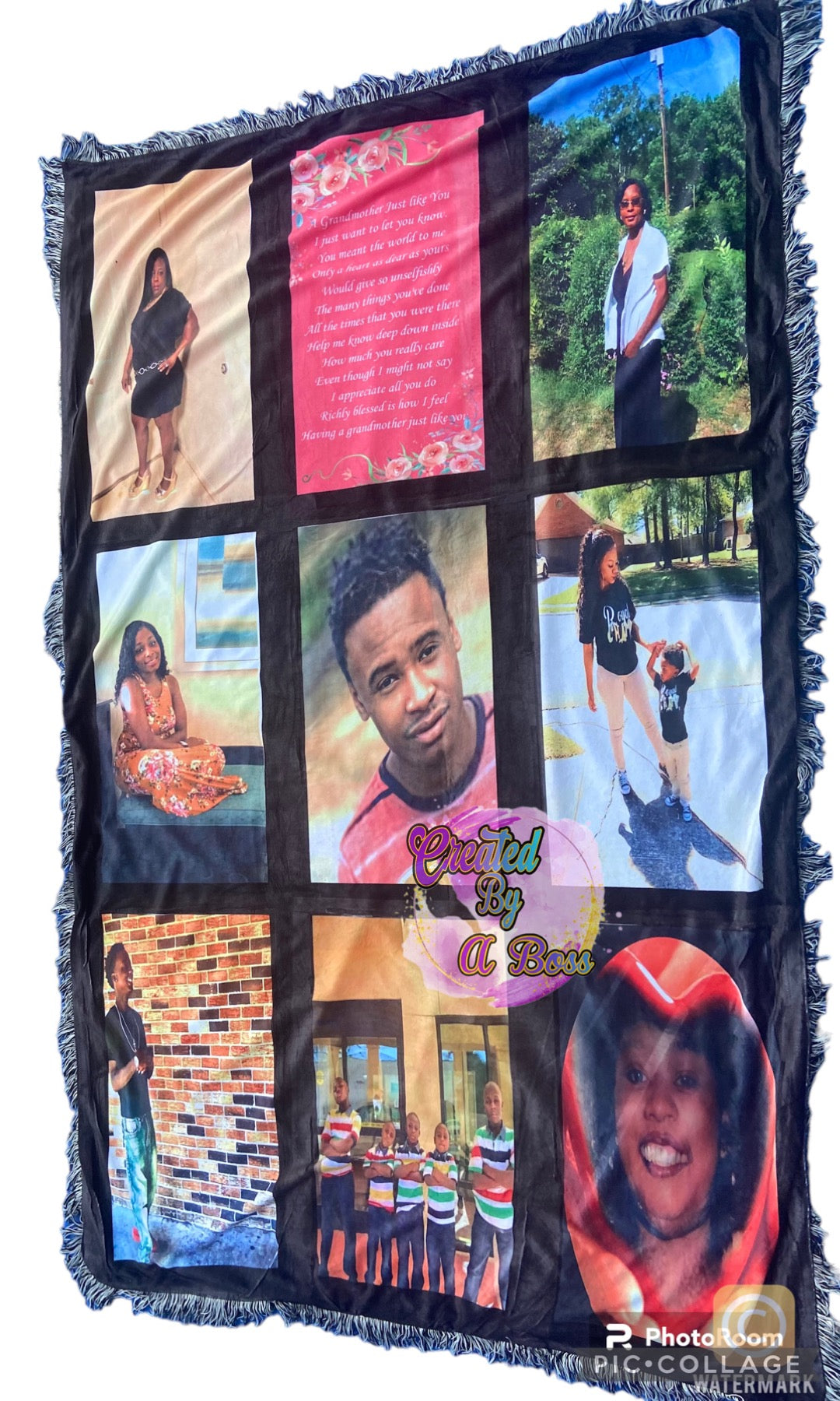 Custom photo blanket