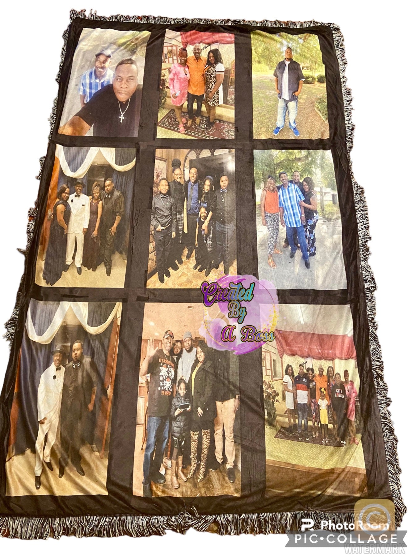 Custom photo blanket