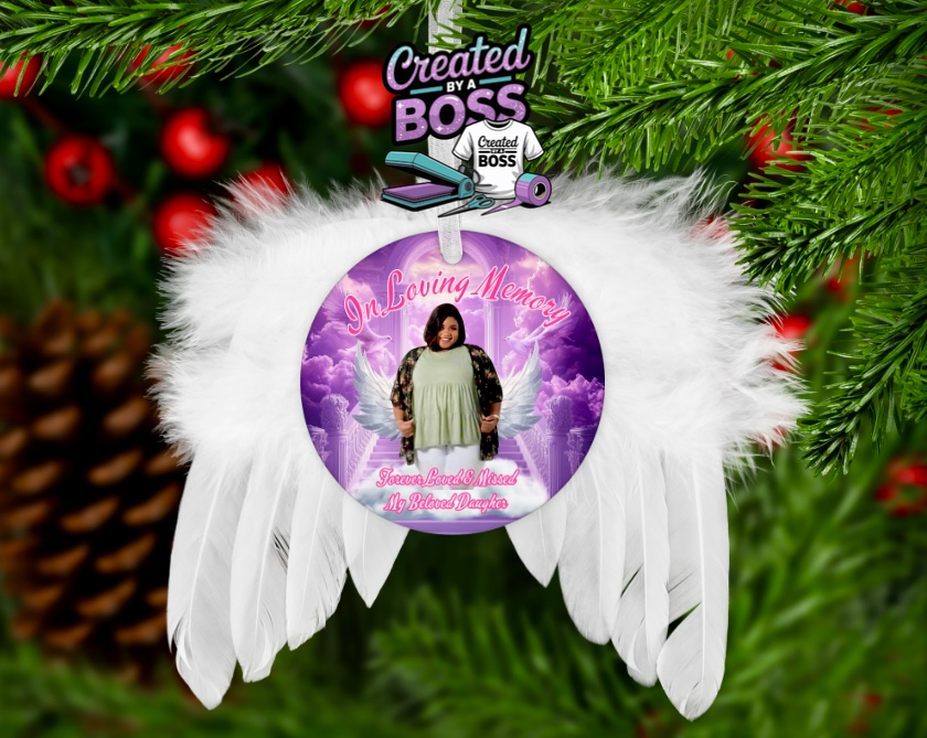 Angel wing ornament