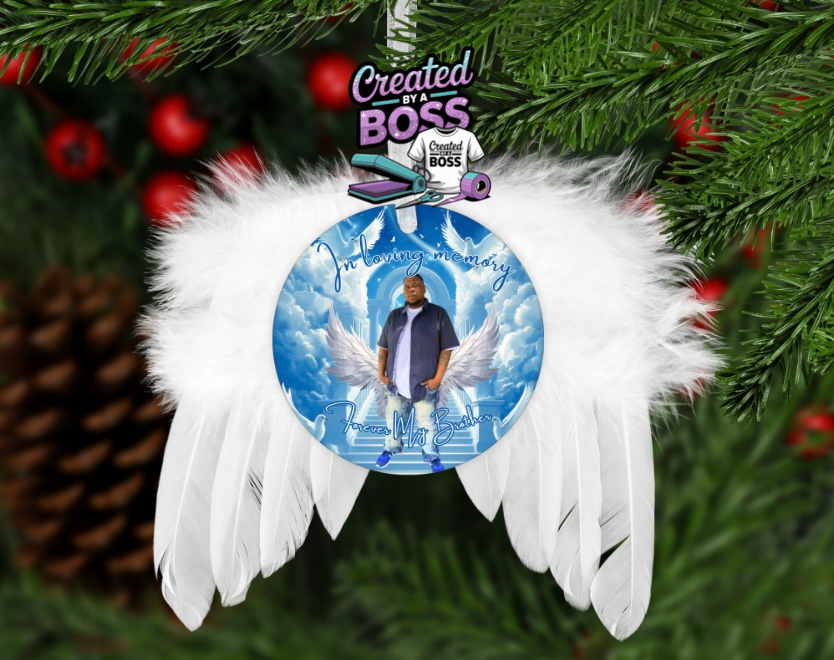 Angel wing ornament