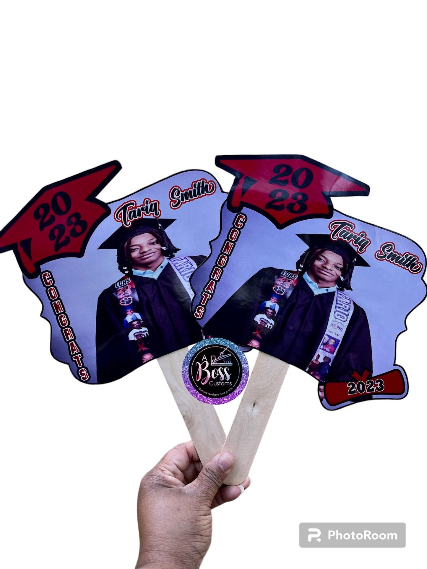 Grad fans (photo paper)