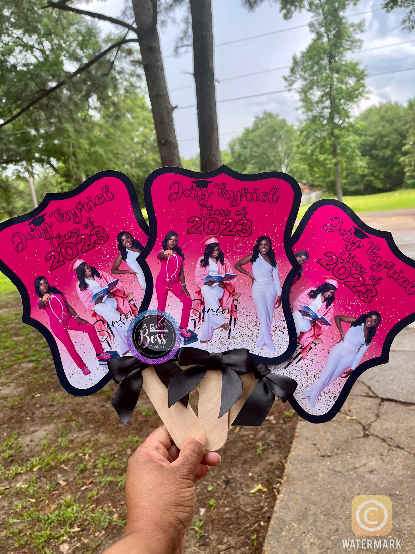 Grad fans (photo paper)