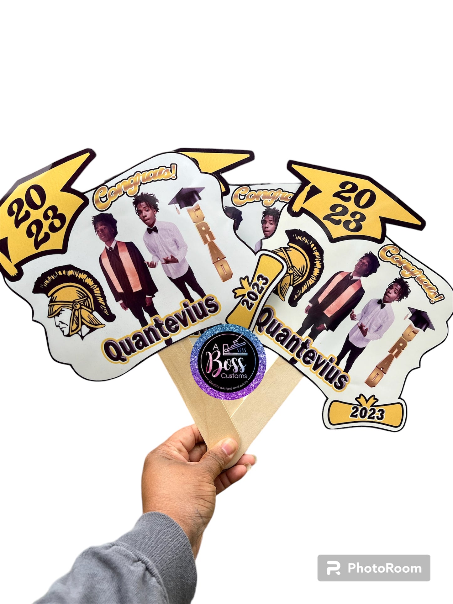 Grad fans (photo paper)