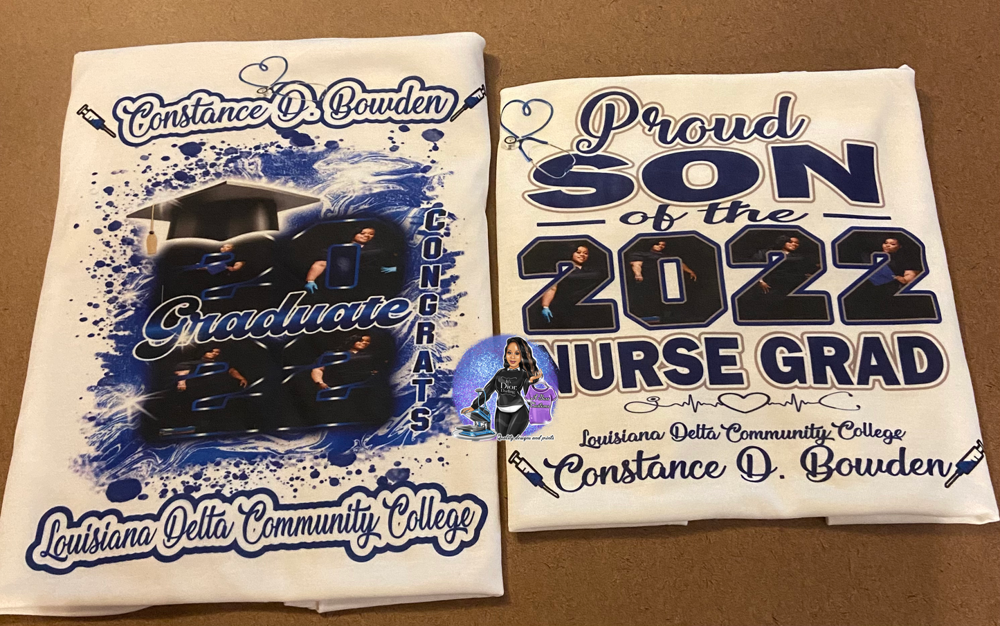 Custom Grad shirt (full front or center designs